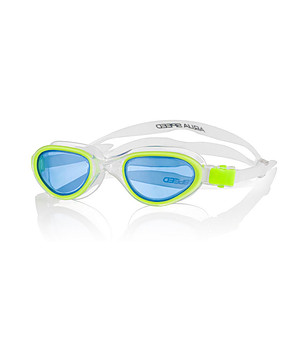 Очила за плуване в бяло и неоновожълто със сини лещи X-PRO снимка