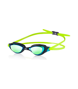 Очила за плуване в жълто и синьо с огледални лещи Xeno снимка