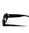 Слънчеви очила в черен цвят с лого-3 снимка