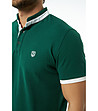 Памучна мъжка блуза в тъмнозелено Vittore-2 снимка