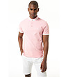Памучна мъжка блуза в розово Vittore-0 снимка