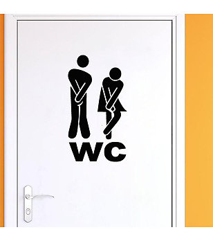 Нестандартен стикер за тоалетна снимка