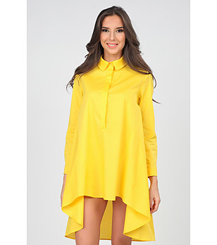 Жълта широка риза-туника снимка