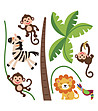 Декоративен стикер Happy animals of the jungle-1 снимка