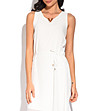 Бяла рокля с естествена коприна-2 снимка