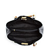 Черна кожена дамска чанта с твърди дръжки Roxana-3 снимка