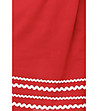 Червена рокля с бели кантове-3 снимка