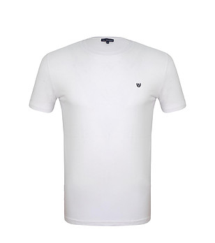 Бяла памучна мъжка тениска Alonso снимка