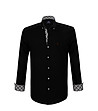 Памучна черна мъжка риза Finix-0 снимка