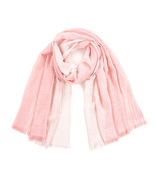 Розов памучен дамски шал с преливащ ефект Felipa снимка