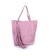 Дълбока велурена дамска чанта в лилаво-0 снимка