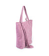 Дълбока велурена дамска чанта в лилаво-1 снимка