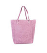 Дълбока велурена дамска чанта в лилаво-2 снимка