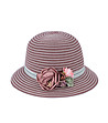 Розова дамска шапка с декоративни цветя Samira-0 снимка