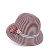 Розова дамска шапка с декоративни цветя Samira-1 снимка