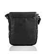 Черна мъжка чанта за рамо с капак-1 снимка