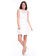 Бяла рокля с обло деколте-0 снимка