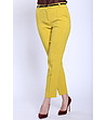 Дамски панталон в цвят горчица-0 снимка