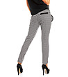 Дамски панталон с пепит в бяло и черно-1 снимка