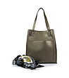 Дамска чанта в бронзов нюанс с шалче Elie-4 снимка