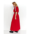 Дълга червена рокля Lizette-1 снимка