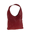 Дамска кожена чанта за рамо в червено Daneta-0 снимка