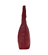 Дамска кожена чанта за рамо в червено Daneta-1 снимка