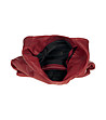 Дамска кожена чанта за рамо в червено Daneta-3 снимка