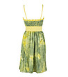 Памучна рокля в преливащи зелено и жълто-1 снимка