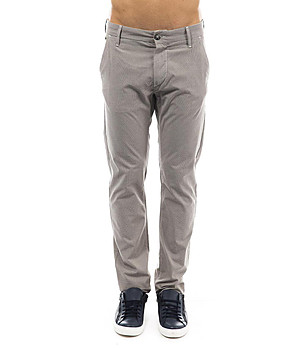 Памучен мъжки панталон в сиво снимка