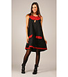 Памучна рокля в черно и червено Lola-0 снимка
