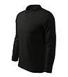 Мъжка памучна блуза с дълги ръкави в черно-2 снимка