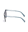 Сини дамски слънчеви очила с лещи в сиво-3 снимка