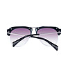 Черни дамски слънчеви очила със сиви лещи-2 снимка