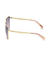 Златисти дамски слънчеви очила с лилави лещи-3 снимка