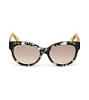 Дамски очила с рамки в цвят сив хавана и прозрачни дръжки-2 снимка
