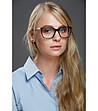 Черни рамки за очила със златисти дръжки-0 снимка