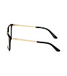Черни рамки за очила със златисти дръжки-3 снимка