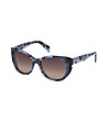 Дамски слънчеви очила в цвят синя хавана-0 снимка