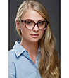 Лилави дамски рамки за очила с принт в горната част-0 снимка