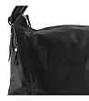 Черна кожена чанта с висулки при дръжката Rita-3 снимка