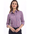 Карирана дамска риза в бяло, синьо и червено Merina-0 снимка