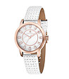 Дамски часовник в бял и розовозлатист цвят Daphne -0 снимка