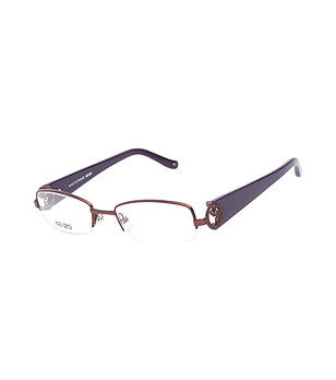 Unisex полурамки за очила в меден нюанс снимка