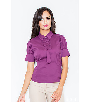 Дамска блуза в нюанс на цвят патладжан Demi снимка