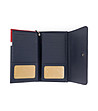 Дамски портфейл в червен, бял и син цвят-1 снимка