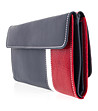 Дамски портфейл в червен, бял и син цвят-2 снимка