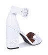 Бели дамски сандали със затворена пета Eve-2 снимка