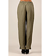 Ленен дамски панталон в цвят каки Bruyere-1 снимка