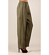 Ленен дамски панталон в цвят каки Bruyere-2 снимка